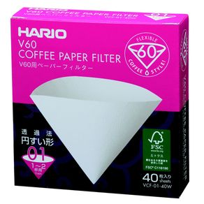 Filtro de Papel para Hario V60-01 - 40 unidades